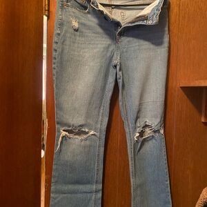 J. Crew Light Blue Distressed Straight Leg Jeans